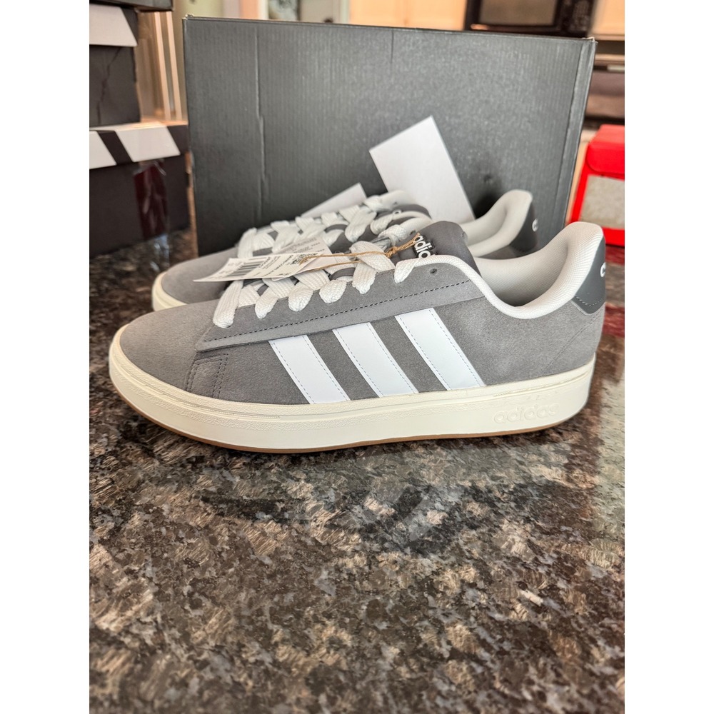 Adidas Grand Court‎ Alpha 00s Grey White Suede Sneakers JR0542 Mens Size 11 New